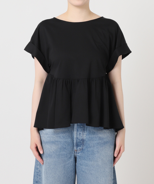 journal standard L'essage(ジャーナルスタンダードレサージュ)の「ペプラムTシャツ(Tシャツ/カットソー・レディース・ブラウン/ブラック・FREE)」の17枚目の写真