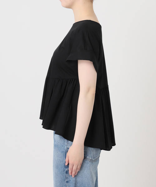 journal standard L'essage(ジャーナルスタンダードレサージュ)の「ペプラムTシャツ(Tシャツ/カットソー・レディース・ブラウン/ブラック・FREE)」の18枚目の写真