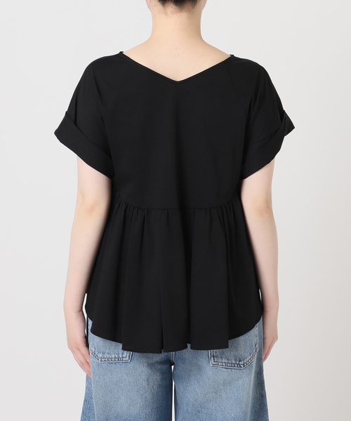 journal standard L'essage(ジャーナルスタンダードレサージュ)の「ペプラムTシャツ(Tシャツ/カットソー・レディース・ブラウン/ブラック・FREE)」の19枚目の写真
