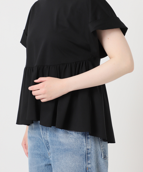 journal standard L'essage(ジャーナルスタンダードレサージュ)の「ペプラムTシャツ(Tシャツ/カットソー・レディース・ブラウン/ブラック・FREE)」の22枚目の写真