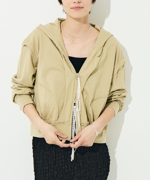 BELPER（ベルパー）の「[BELPER/ベルパー]WASHED INSIDEOUT PARKA（パーカー・レディース・ベージュ/ダークグレー・FREE）」の10枚目の写真