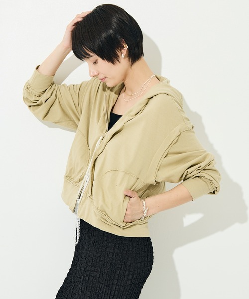 BELPER（ベルパー）の「[BELPER/ベルパー]WASHED INSIDEOUT PARKA（パーカー・レディース・ベージュ/ダークグレー・FREE）」の12枚目の写真