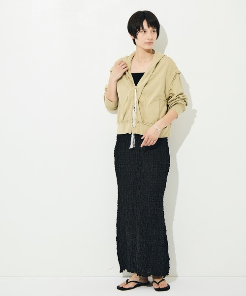 BELPER（ベルパー）の「[BELPER/ベルパー]WASHED INSIDEOUT PARKA（パーカー・レディース・ベージュ/ダークグレー・FREE）」の16枚目の写真