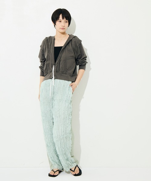 BELPER（ベルパー）の「[BELPER/ベルパー]WASHED INSIDEOUT PARKA（パーカー・レディース・ベージュ/ダークグレー・FREE）」の4枚目の写真