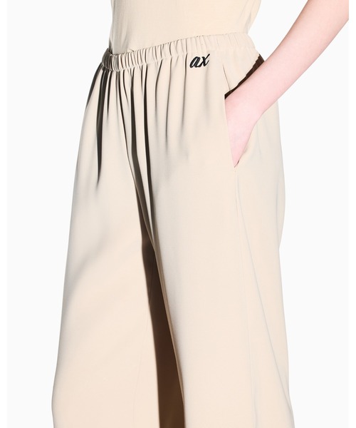 ARMANI EXCHANGE（アルマーニエクスチェンジ）の「【A|X アルマーニ エクスチェンジ】axロゴ ワイドレッグ リラックスパンツ（ZOZO限定カラー含）（その他パンツ・レディース・ブラック/ライトベージュ・0/6/4/2）」の3枚目の写真