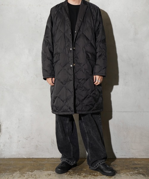 made in standard (メイドインスタンダード)の「MADE IN STANDARD / メイドインスタンダード 700FP Premium Down Reversible Chester Coat リバーシブル ダウン チェスターコート 撥水(ダウンジャケット/コート・メンズ・ブラック/オリーブ/ブラウン系・SMALL/MEDIUM/LARGE)」の4枚目の写真
