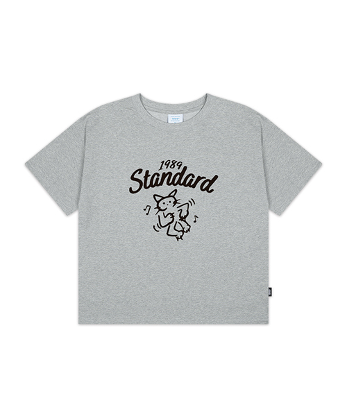 1989STANDARD(1989スタンダード)の「HAPPY CAT クールコットンクロップ半袖 (SCTSTD-0267)(Tシャツ/カットソー・メンズ・ネイビー/ダークグレー/ホワイト/ブラック・MEDIUM/LARGE/X-LARGE)」の3枚目の写真