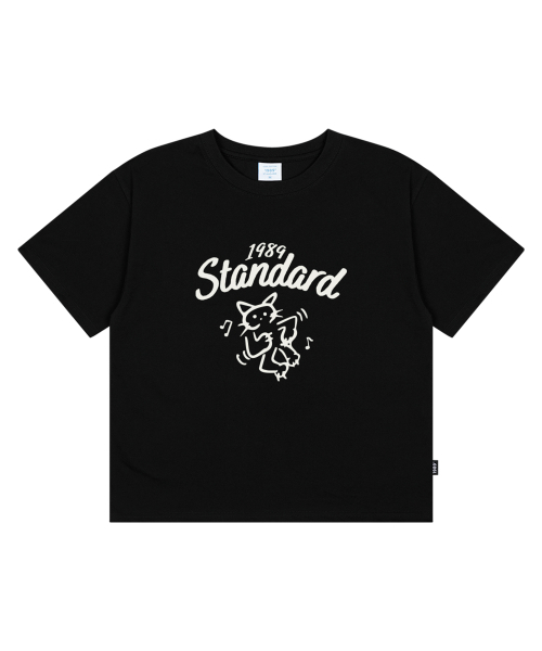 1989STANDARD(1989スタンダード)の「HAPPY CAT クールコットンクロップ半袖 (SCTSTD-0267)(Tシャツ/カットソー・メンズ・ネイビー/ダークグレー/ホワイト/ブラック・MEDIUM/LARGE/X-LARGE)」の5枚目の写真