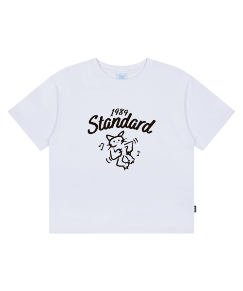 1989STANDARD(1989スタンダード)の「HAPPY CAT クールコットンクロップ半袖 (SCTSTD-0267)(Tシャツ/カットソー・メンズ・ネイビー/ダークグレー/ホワイト/ブラック・MEDIUM/LARGE/X-LARGE)」の6枚目の写真
