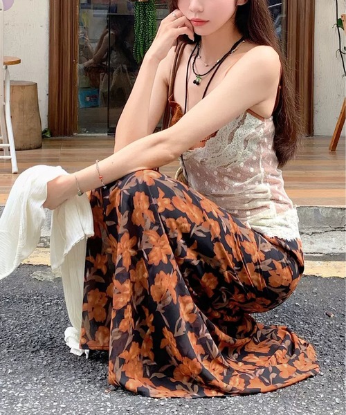 MAISON DE THERESE(メゾン ド テレーズ)の「夏新作 水玉レース 重ね着風キャミソール(キャミソール・レディース・Purple/BROWN・FREE)」の16枚目の写真