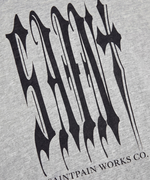 SAINTPAIN(セイントペイン)の「SPゴシックビッグロゴヘビーウェイトクロップ半袖Tシャツメランジグレー(Tシャツ/カットソー・レディース・その他・MEDIUM/LARGE)」の3枚目の写真