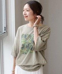 T/C天竺アートフラワープリントプルオーバー