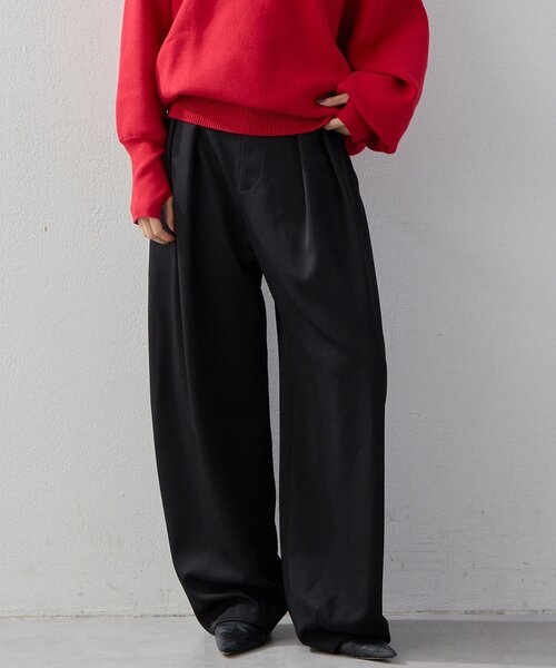 UNFORM(アンフォーム)の「【2026AW Debut】【UNFORM】バギーワイドスラックス(スラックス・レディース・ブラウン/ブラック・0/1)」の7枚目の写真