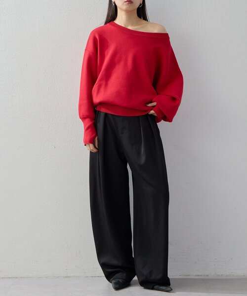 UNFORM(アンフォーム)の「【2026AW Debut】【UNFORM】バギーワイドスラックス(スラックス・レディース・ブラウン/ブラック・0/1)」の9枚目の写真