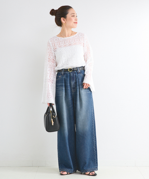 B.C STOCK(ベーセーストック)の「《追加2》ウォッシャブル / DU JOUR / デュ ジュール PEG TUCK JEAN(その他パンツ・レディース・ブルー系その他/サックスブルー・38/36/34)」の10枚目の写真