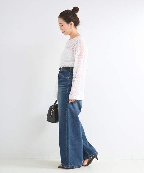 B.C STOCK(ベーセーストック)の「《追加2》ウォッシャブル / DU JOUR / デュ ジュール PEG TUCK JEAN(その他パンツ・レディース・ブルー系その他/サックスブルー・38/36/34)」の11枚目の写真