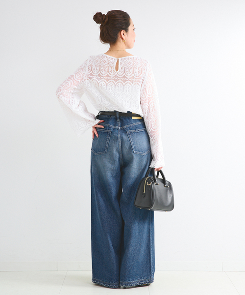 B.C STOCK(ベーセーストック)の「《追加2》ウォッシャブル / DU JOUR / デュ ジュール PEG TUCK JEAN(その他パンツ・レディース・ブルー系その他/サックスブルー・38/36/34)」の12枚目の写真