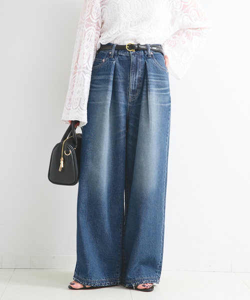 B.C STOCK(ベーセーストック)の「《追加2》ウォッシャブル / DU JOUR / デュ ジュール PEG TUCK JEAN(その他パンツ・レディース・ブルー系その他/サックスブルー・38/36/34)」の13枚目の写真