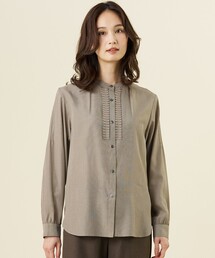 【WEB限定カラーあり】セルローストラディショナルチェック シャツブラウス