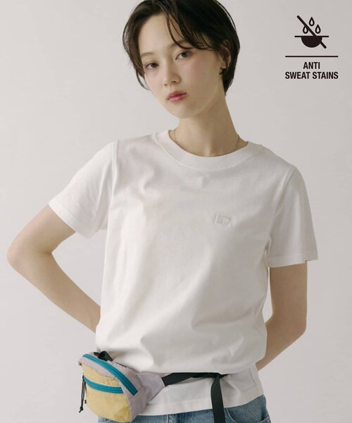 COLONY 2139(コロニートゥーワンスリーナイン)の「【MOTION】汗じみ防止刺繍コンパクトTシャツ(Tシャツ/カットソー・レディース・ホワイト/ブラック・FREE)」の2枚目の写真