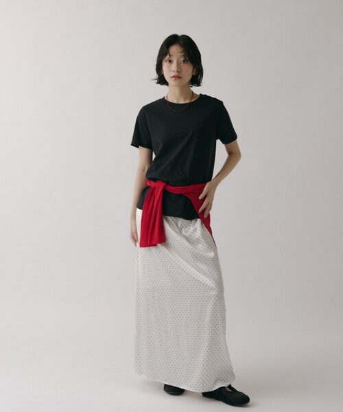 COLONY 2139(コロニートゥーワンスリーナイン)の「【MOTION】汗じみ防止刺繍コンパクトTシャツ(Tシャツ/カットソー・レディース・ホワイト/ブラック・FREE)」の14枚目の写真