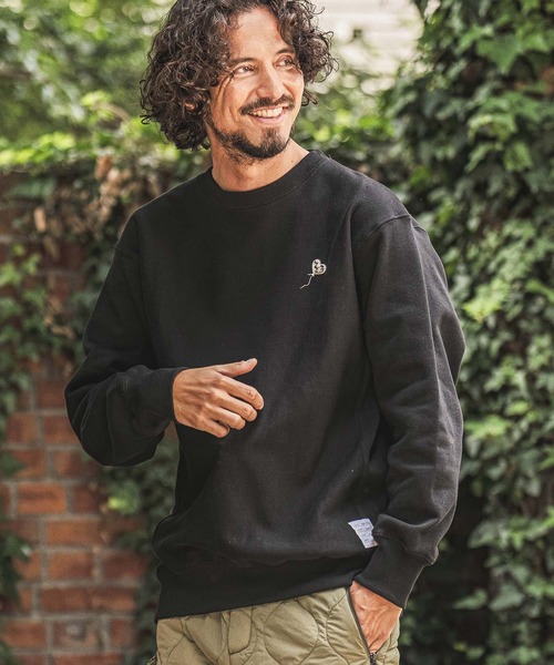 wjk reluxe(ダブルジェーケーリラックス)の「msw1922- Heart Embroidered 12oz Fleece Sweatshirt トレーナー(WR26W-30)(スウェット・メンズ・ホワイト/トップグレー/ブラック・XL/L/M/S)」の2枚目の写真