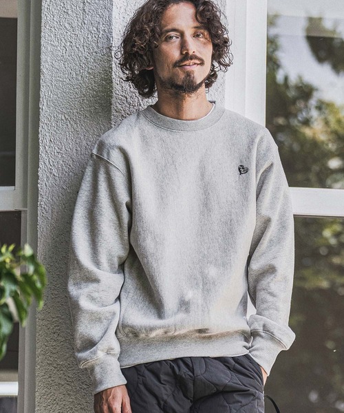 wjk reluxe(ダブルジェーケーリラックス)の「msw1922- Heart Embroidered 12oz Fleece Sweatshirt トレーナー(WR26W-30)(スウェット・メンズ・ホワイト/トップグレー/ブラック・XL/L/M/S)」の3枚目の写真
