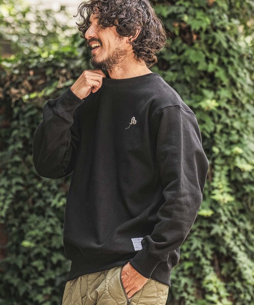 wjk reluxe(ダブルジェーケーリラックス)の「msw1922- Heart Embroidered 12oz Fleece Sweatshirt トレーナー(WR26W-30)(スウェット・メンズ・ホワイト/トップグレー/ブラック・XL/L/M/S)」の4枚目の写真