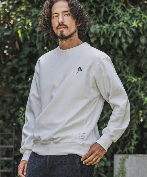 wjk reluxe(ダブルジェーケーリラックス)の「msw1922- Heart Embroidered 12oz Fleece Sweatshirt トレーナー(WR26W-30)(スウェット・メンズ・ホワイト/トップグレー/ブラック・XL/L/M/S)」の12枚目の写真
