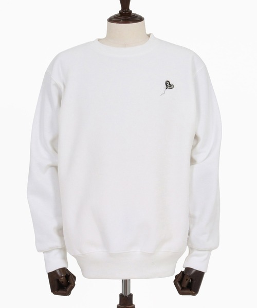 wjk reluxe(ダブルジェーケーリラックス)の「msw1922- Heart Embroidered 12oz Fleece Sweatshirt トレーナー(WR26W-30)(スウェット・メンズ・ホワイト/トップグレー/ブラック・XL/L/M/S)」の16枚目の写真