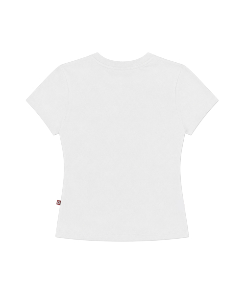 S'EST(エスイーエスティー)の「Achive Slim Fit T-shirts White(Tシャツ/カットソー・レディース・ホワイト・SMALL)」の2枚目の写真