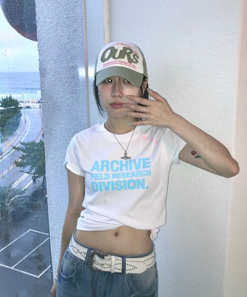 S'EST(エスイーエスティー)の「Achive Slim Fit T-shirts White(Tシャツ/カットソー・レディース・ホワイト・SMALL)」の5枚目の写真