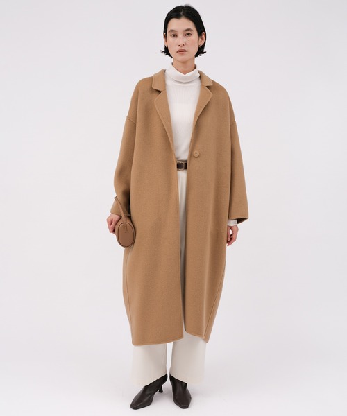 evernavy(エバーネイビー)の「ウール混タックワイドパンツ(裏地付き)(その他パンツ・レディース・オフホワイト・M/S/L)」の4枚目の写真