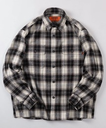 【92】【UNIVERSAL OVERALL/ユニバーサルオーバーオール】 CHECK WORK SHIRT JACKET/フランネル チェック ワークシャツ ジャケット/ネルシャツ/シャツアウター/ビッグシルエット/オーバーサイズ/ユニセックス/レディース/メンズ