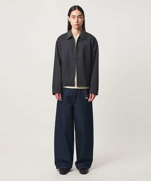 MONKEY TIME(モンキータイム)の「ツイル チェック レザーライク カラー ジャケット(ブルゾン・メンズ・ベージュ/ネイビー・M/S/XL/L)」の19枚目の写真