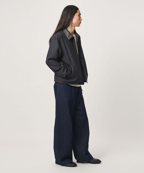 MONKEY TIME(モンキータイム)の「ツイル チェック レザーライク カラー ジャケット(ブルゾン・メンズ・ベージュ/ネイビー・M/S/XL/L)」の20枚目の写真