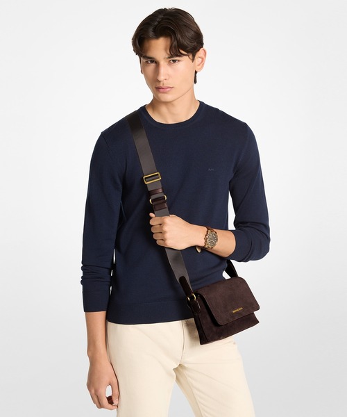 MICHAEL KORS(マイケルコース)の「HUDSON スエード クロスボディ ミニ(ショルダーバッグ・メンズ・ブラウン系・FREE)」の2枚目の写真
