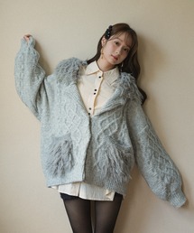 cable design knit jacket / ケーブルデザインニットジャケット