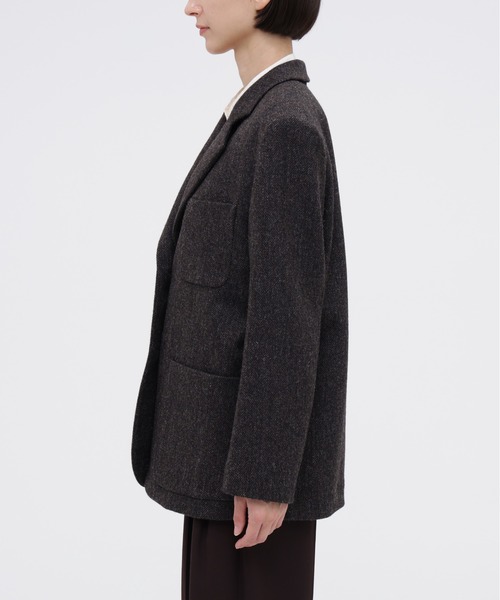 MARGARET HOWELL（マーガレットハウエル）の「BROKEN WOOL HERRINGBONE（テーラードジャケット・レディース・ブラウン・2/1）」の3枚目の写真