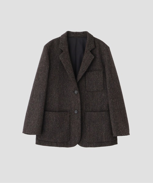 MARGARET HOWELL（マーガレットハウエル）の「BROKEN WOOL HERRINGBONE（テーラードジャケット・レディース・ブラウン・2/1）」の4枚目の写真