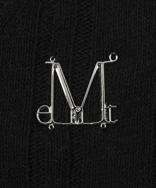 MUCENT（ムセント）の「A'GEM/9 × .kom 『MUCENT/ムセント』 JERA METAL LOGO SOFT HOOK CARDIGAN/JERA メタルロゴソフトフックカーデ（カーディガン/ボレロ・レディース・ブラック/チャコールグレー・FREE）」の5枚目の写真