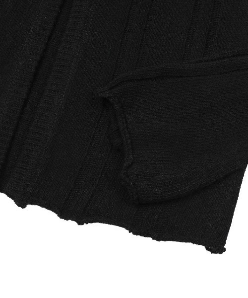MUCENT（ムセント）の「A'GEM/9 × .kom 『MUCENT/ムセント』 JERA METAL LOGO SOFT HOOK CARDIGAN/JERA メタルロゴソフトフックカーデ（カーディガン/ボレロ・レディース・ブラック/チャコールグレー・FREE）」の7枚目の写真