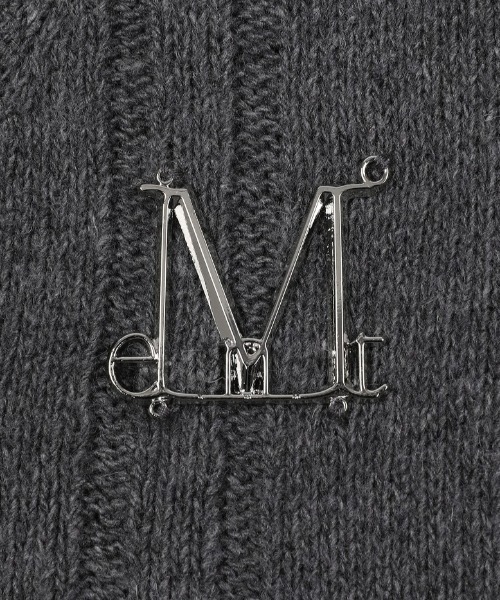 MUCENT（ムセント）の「A'GEM/9 × .kom 『MUCENT/ムセント』 JERA METAL LOGO SOFT HOOK CARDIGAN/JERA メタルロゴソフトフックカーデ（カーディガン/ボレロ・レディース・ブラック/チャコールグレー・FREE）」の10枚目の写真