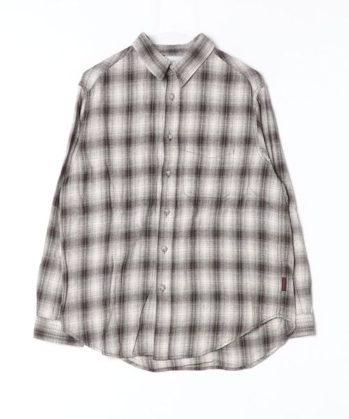 Gramicci（グラミチ）の「PILED FLANNEL SHIRT（シャツ/ブラウス・メンズ・ライトブルー/サンドベージュ/グレー系その他・XL/L/M/S）」の2枚目の写真