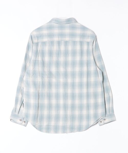Gramicci（グラミチ）の「PILED FLANNEL SHIRT（シャツ/ブラウス・メンズ・ライトブルー/サンドベージュ/グレー系その他・XL/L/M/S）」の4枚目の写真