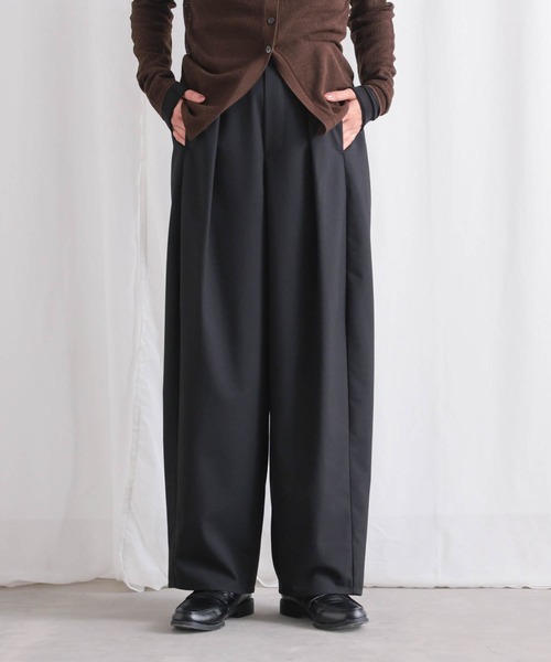 for/c（フォーシー）の「[低身長/高身長向けサイズ有]ストレッチストライプコクーンパンツ【サスティナブル】（その他パンツ・レディース・ネイビー系1/ブラック/グレー系1・M/L/LL/PM/TM）」の9枚目の写真