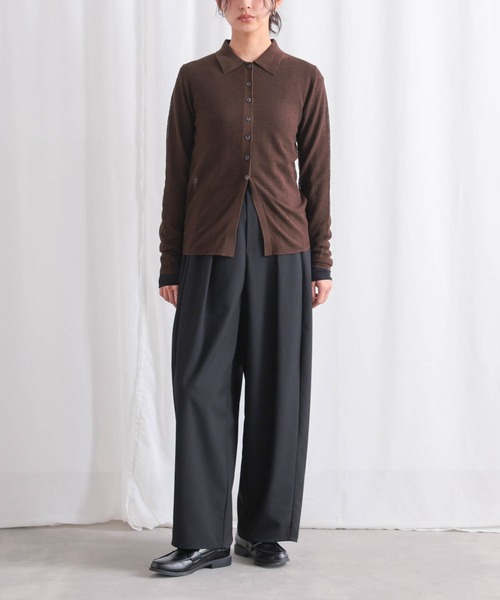 for/c（フォーシー）の「[低身長/高身長向けサイズ有]ストレッチストライプコクーンパンツ【サスティナブル】（その他パンツ・レディース・ネイビー系1/ブラック/グレー系1・M/L/LL/PM/TM）」の10枚目の写真
