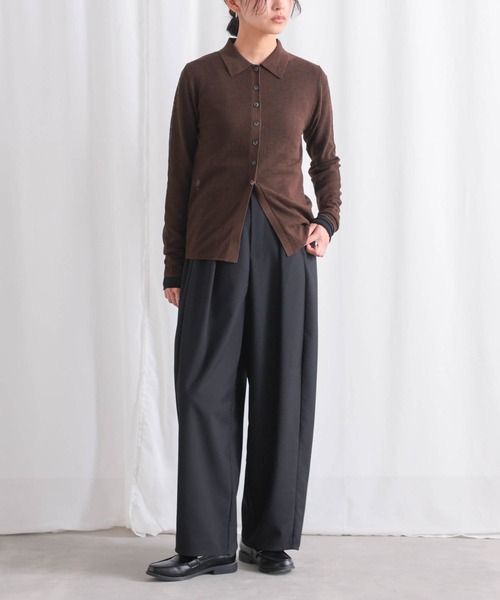 for/c（フォーシー）の「[低身長/高身長向けサイズ有]ストレッチストライプコクーンパンツ【サスティナブル】（その他パンツ・レディース・ネイビー系1/ブラック/グレー系1・M/L/LL/PM/TM）」の11枚目の写真