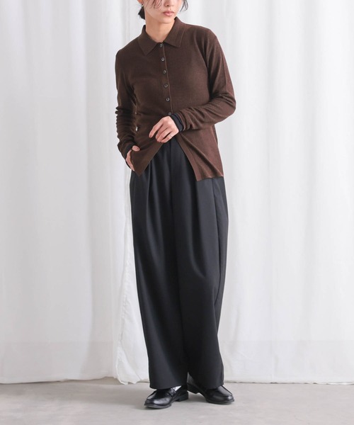 for/c（フォーシー）の「[低身長/高身長向けサイズ有]ストレッチストライプコクーンパンツ【サスティナブル】（その他パンツ・レディース・ネイビー系1/ブラック/グレー系1・M/L/LL/PM/TM）」の13枚目の写真