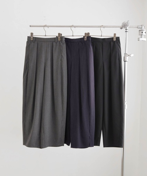 for/c（フォーシー）の「[低身長/高身長向けサイズ有]ストレッチストライプコクーンパンツ【サスティナブル】（その他パンツ・レディース・ネイビー系1/ブラック/グレー系1・M/L/LL/PM/TM）」の4枚目の写真